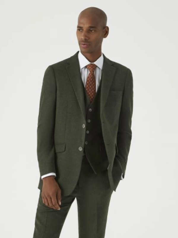 Skopes Olive Herringbone Blazer