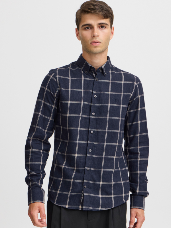 Casual Friday Navy brushed Cotton Shirt