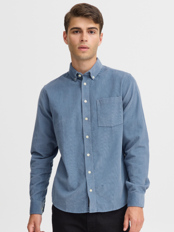 Casual Friday Blue Cord Shirt