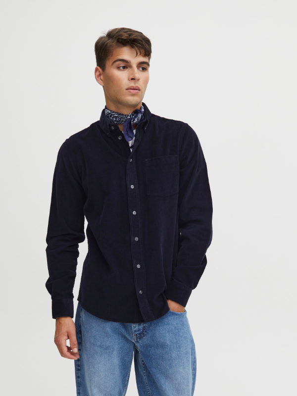 Casual Friday Navy Cord Shirt