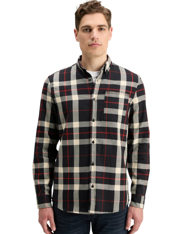 SCOTCH & SODA BLACK HERRINGBONE CHECK SHIRT