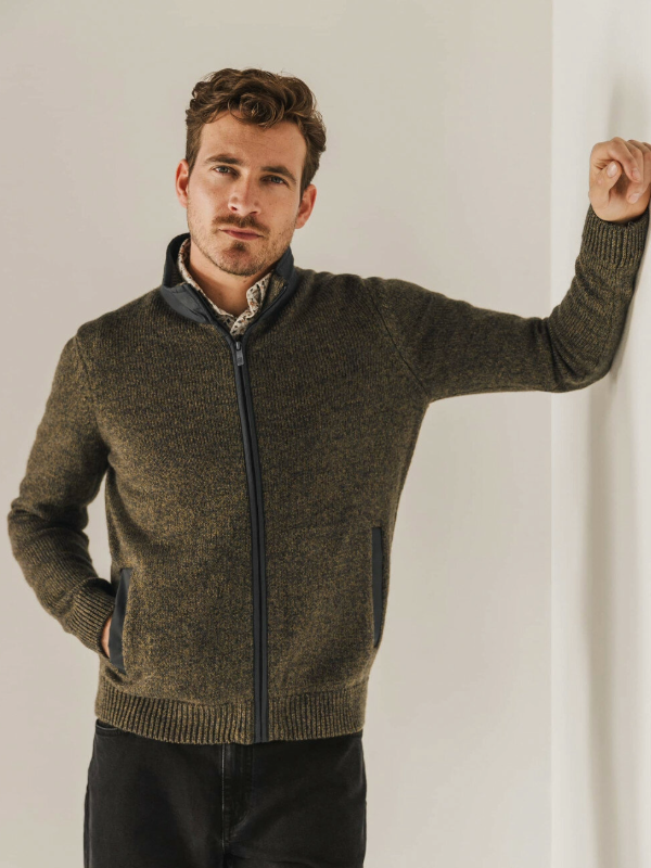 STATE OF ART WOOL BLEND CARDIGAN