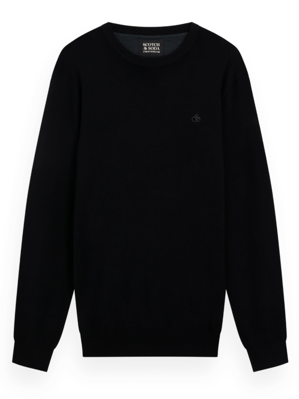 SCOTCH & SODA BLACK CREWNECK SWEATER