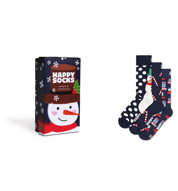 HAPPY SOCKS 3-Pack Snowman Gift Set