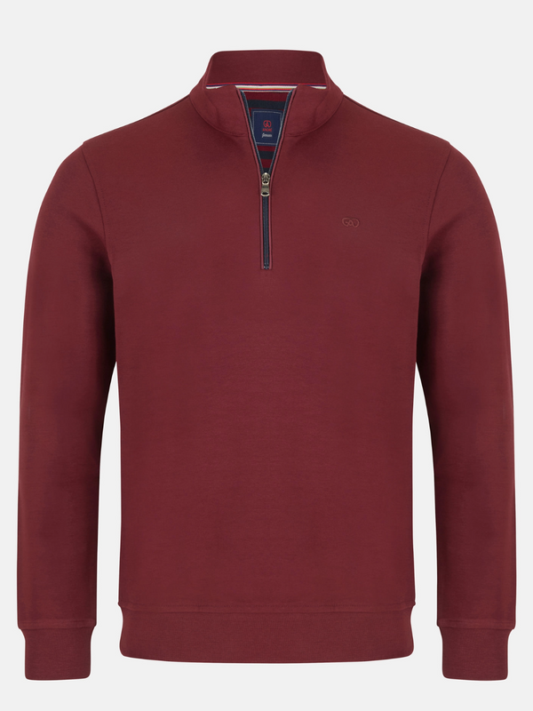 Andre BURGUNDY Fleece 1/4 zip
