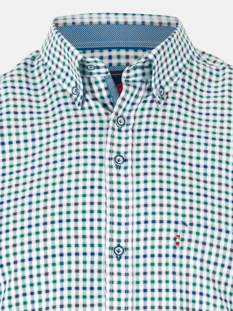 ANDRé JEANSWEAR GREEN & WHITE CHECK SHIRT