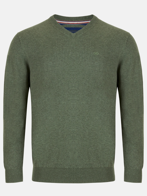 André Olive V-Neck Jumper