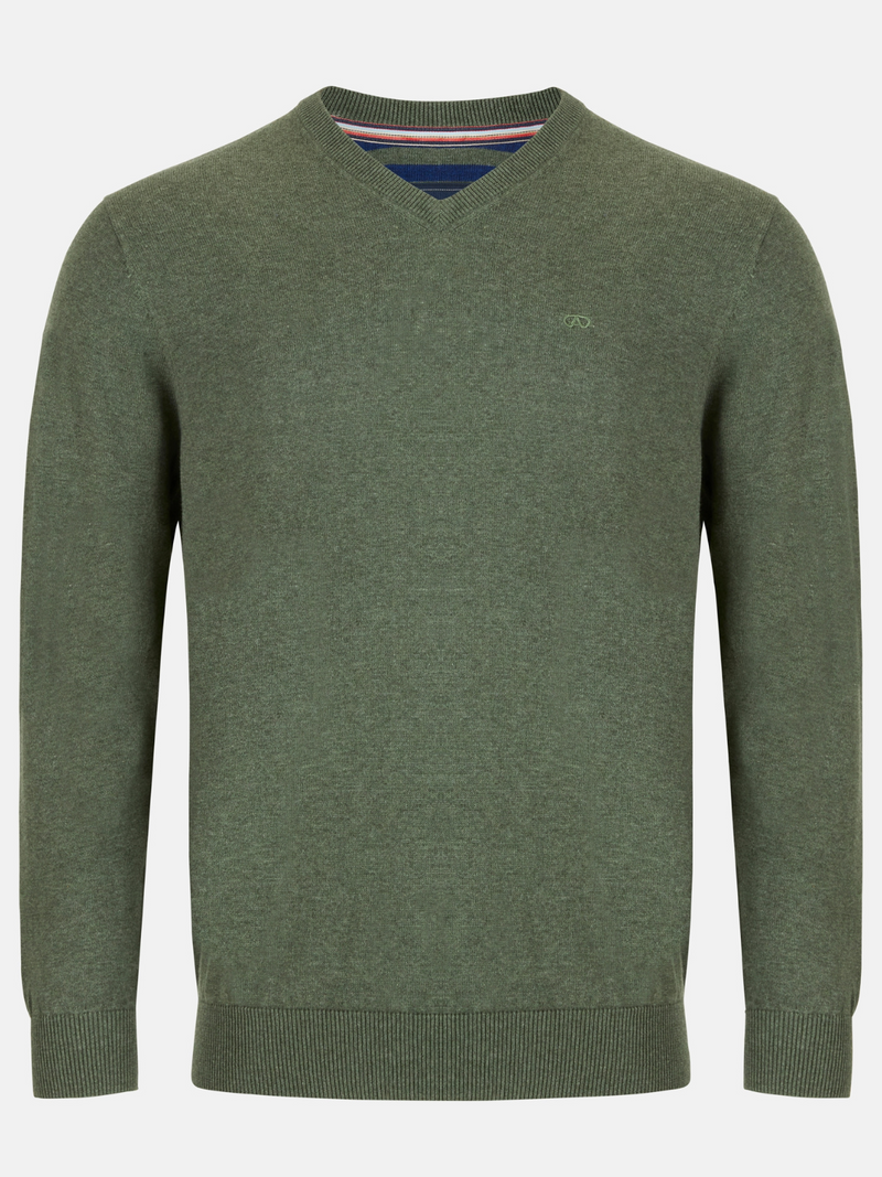 André Olive V-Neck Jumper