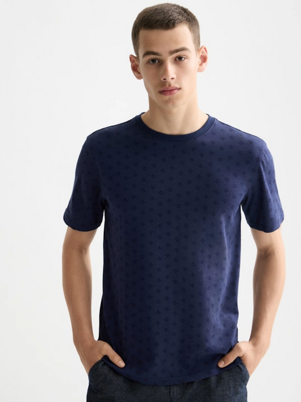 SCOTCH & SODA PEACOAT PRINTED T-SHIRT