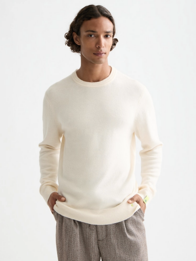 Scotch & Soda Cream Soft Knit Crewneck