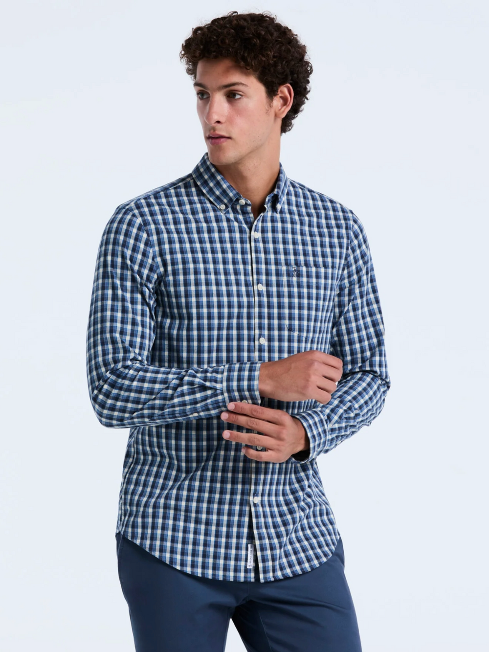 ORIGINAL PENGUIN COPEN BLUE CHECK SHIRT – Wolf & West Menswear