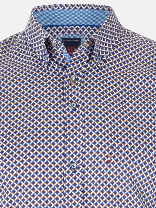 ANDRé JEANSWEAR Gold & Navy Print SHIRT