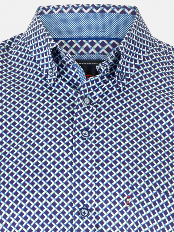 ANDRé JEANSWEAR Green & Navy Print SHIRT