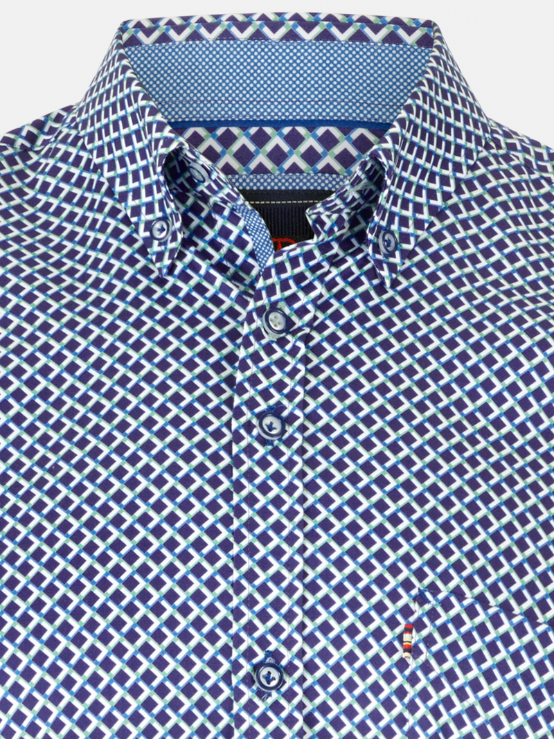 ANDRé JEANSWEAR Green & Navy Print SHIRT