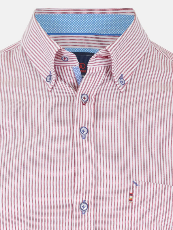 ANDRé JEANSWEAR BURG & WHITE STRIPED SHIRT
