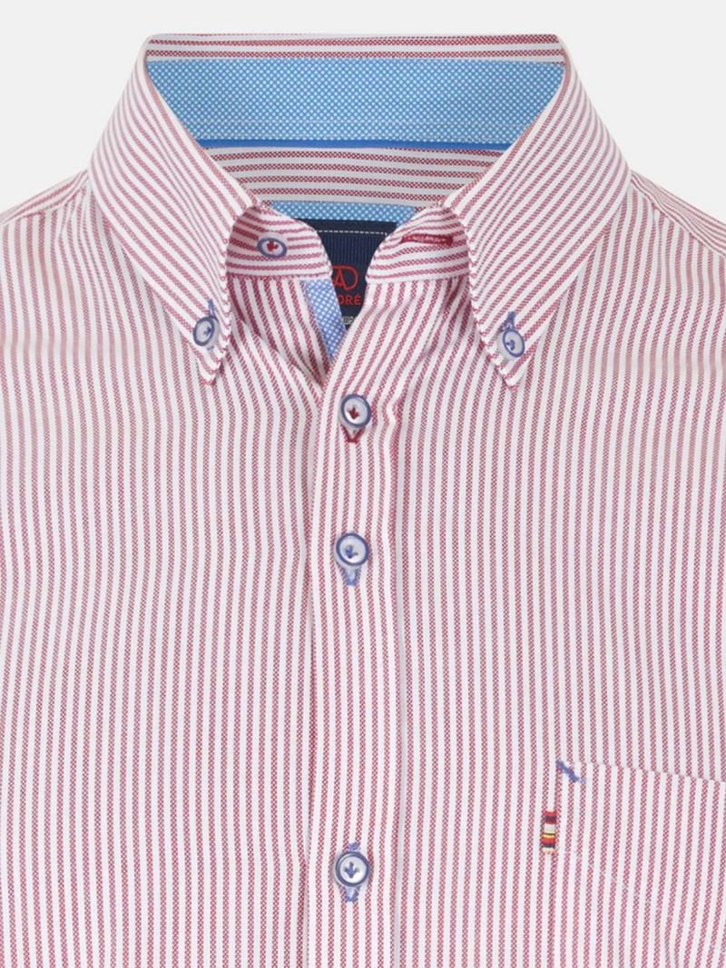ANDRé JEANSWEAR BURG & WHITE STRIPED SHIRT