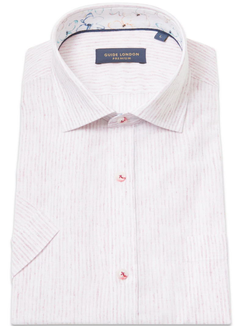 Guide london BURGUNDY SHORT SLEEVE Shirt