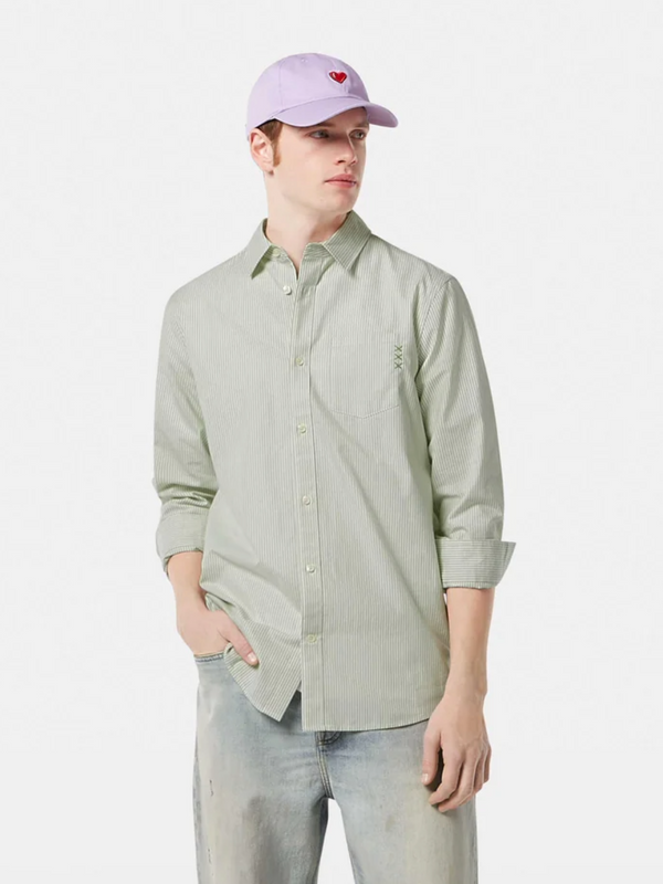 SCOTCH & SODA PISTACHIO STRIPED SHIRT