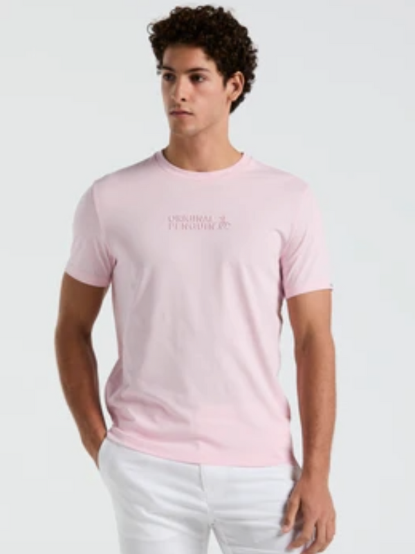 Original Penguin Parfait Pink logo T-Shirt