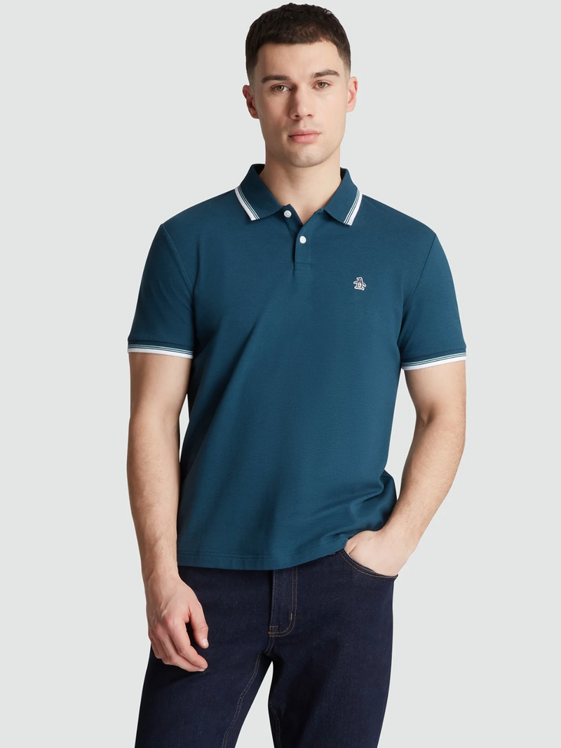 ORIGINAL PENGUIN  BLUE TEAL POLO