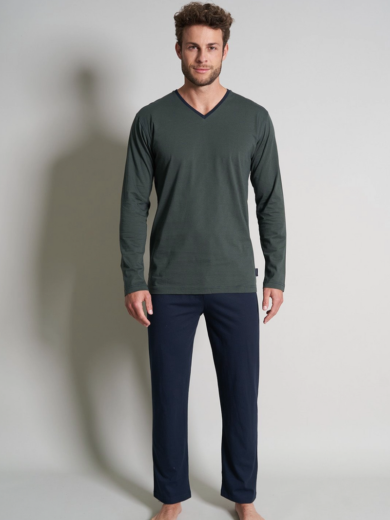 Tom Tailor  Navy & Green Stripe Lounge Wear
