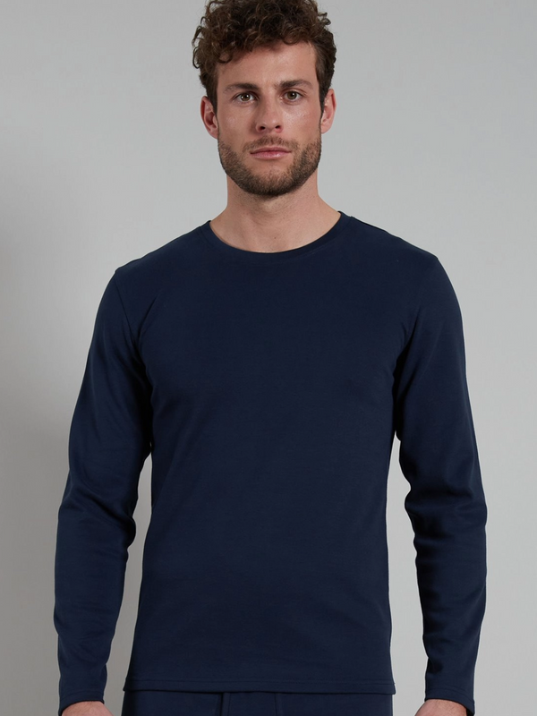 GÖTZBURG NAVY LONG SLEEVE THERMAL VEST