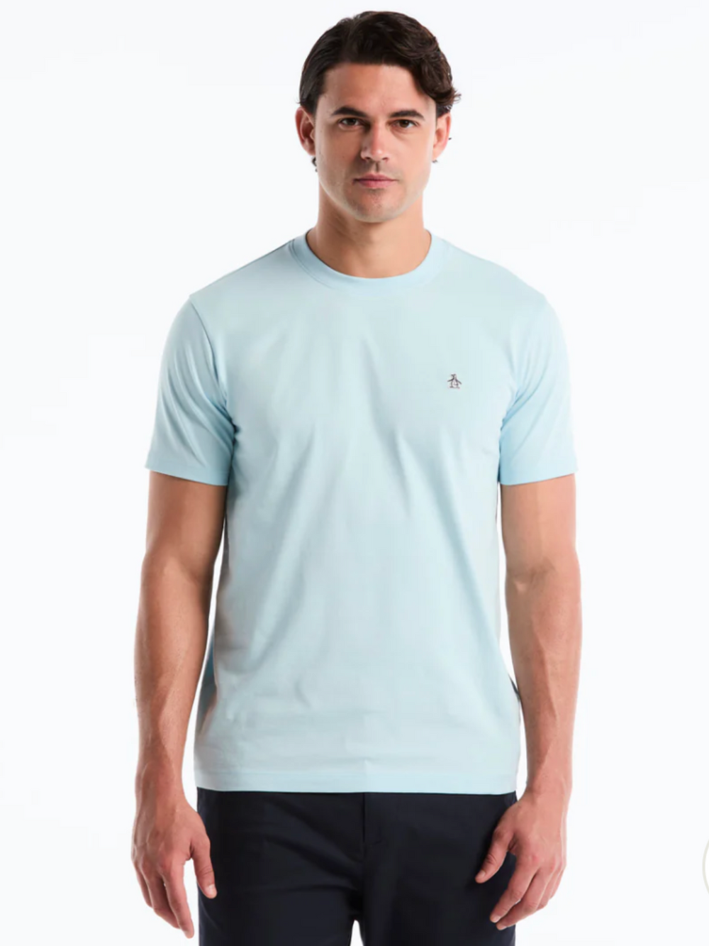 T-shirt Homme Original Penguin, Bleu, Manches Courtes, Poche Poitrine, Taille L