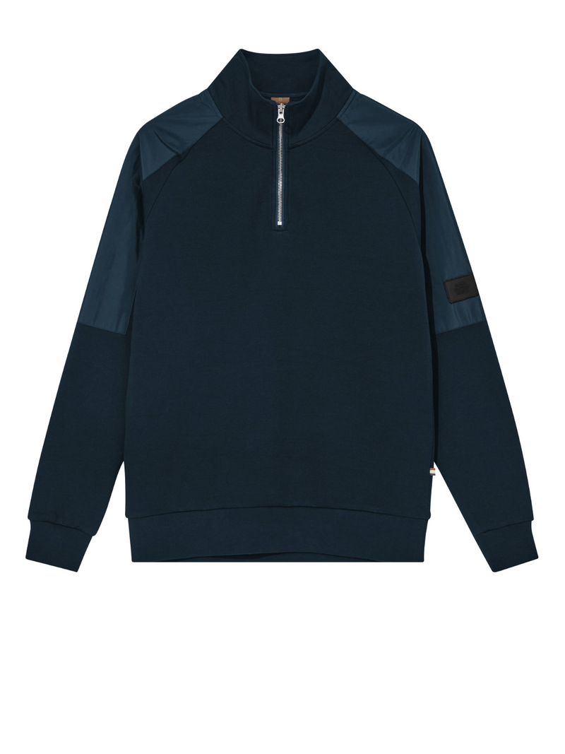 Mos Mosh NAVY casual 1/4 Zip