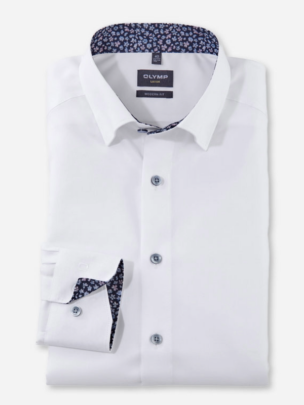 OLYMP White Luxor Modern Fit Shirt