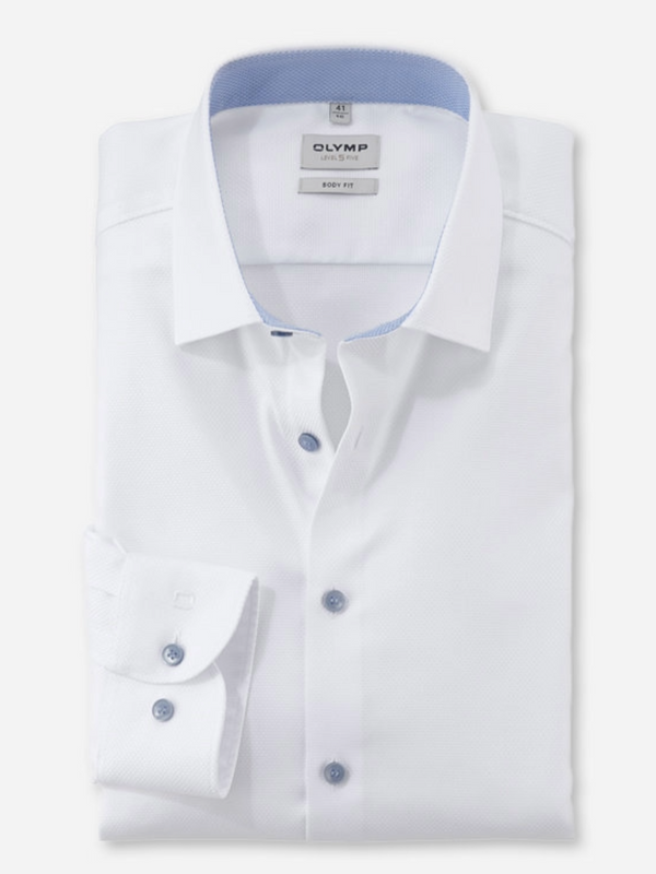 OLYMP White Level 5 Body Fit Shirt