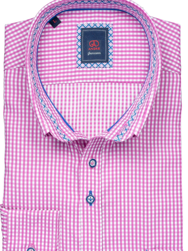 ANDRE JEANSWEAR CERISE CHECK SHIRT