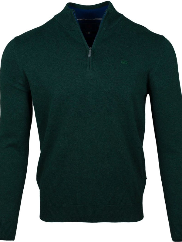 André Forest Green Half Zip Knit