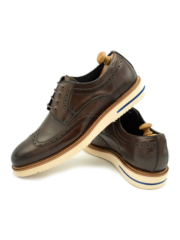 Paolo Vandini Brown Leather Casual Shoes