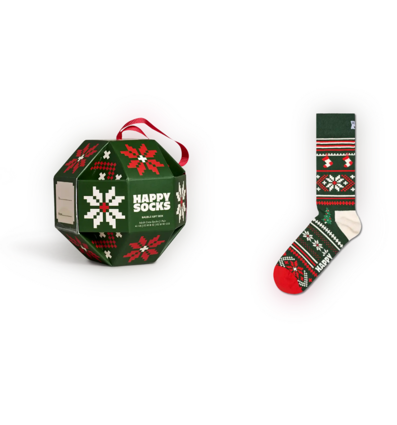 HAPPY SOCKS SNOWFLAKE BAUBLE GIFT