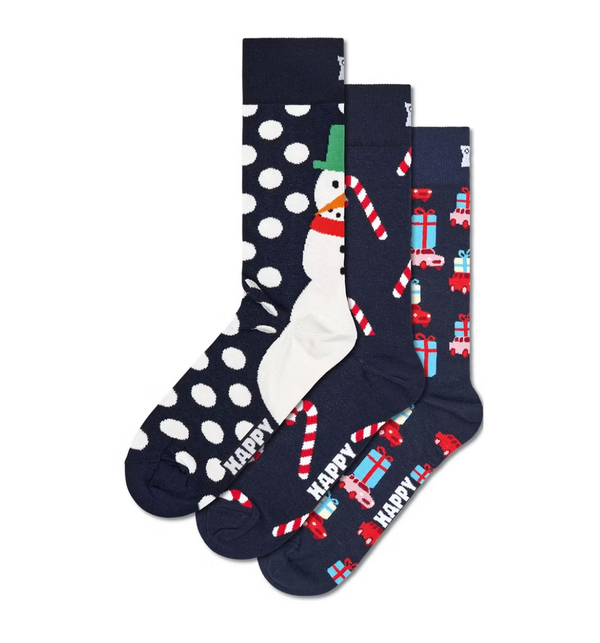 HAPPY SOCKS 3-Pack Snowman Gift Set