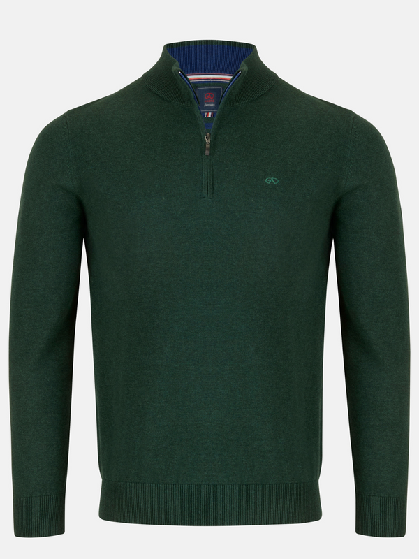 André Forest Green Half Zip Knit