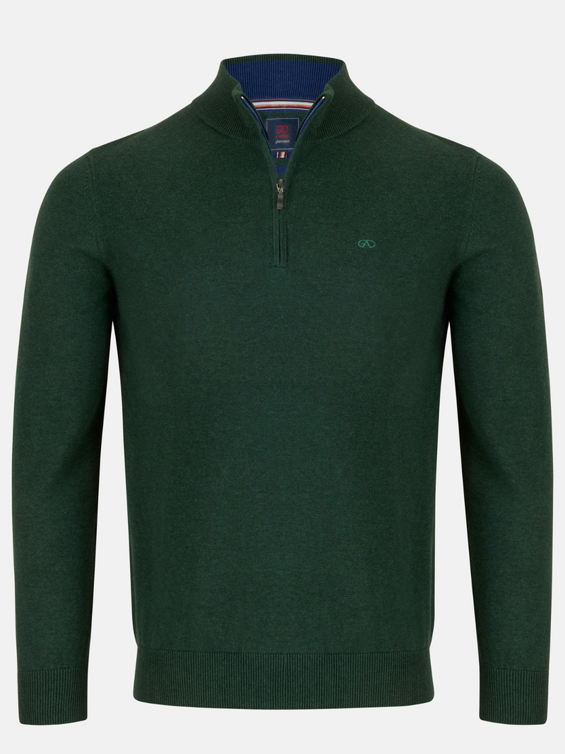 André Forest Green Half Zip Knit