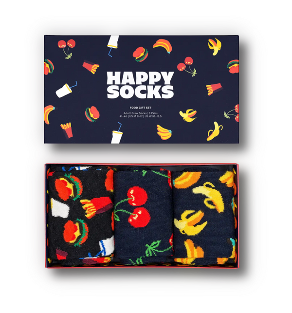 HAPPY SOCKS 3-Pack food socks Gift Set