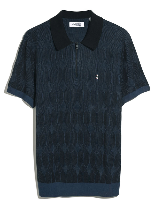ORIGINAL PENGUIN NAVY 1/4 ZIP SWEATER POLO