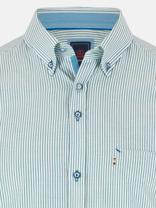 ANDRé JEANSWEAR GREEN & WHITE STRIPED SHIRT