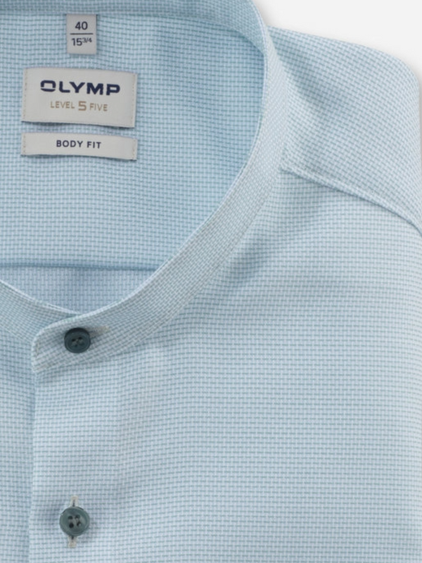 OLYMP Mint Collarless Body Fit Shirt