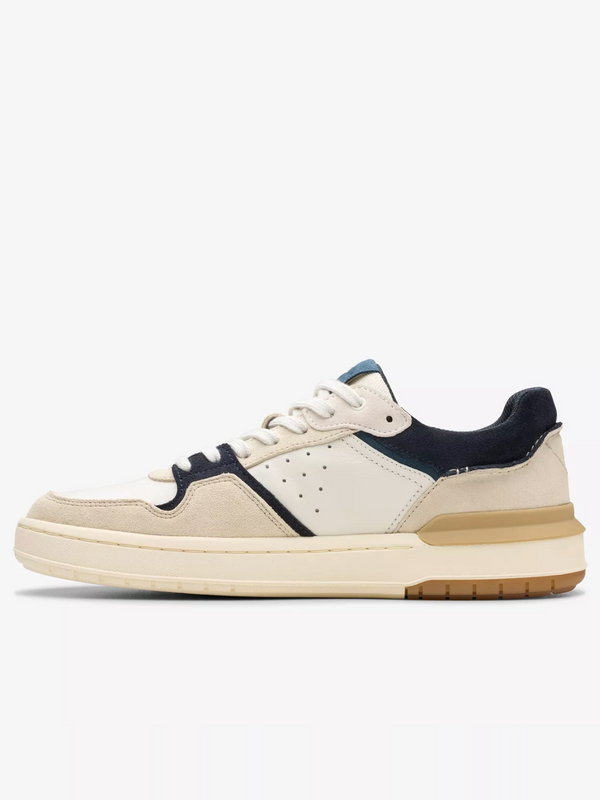 Clarks Navy Combi Leather Sneakers