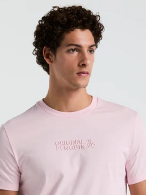 Original Penguin Parfait Pink logo T-Shirt