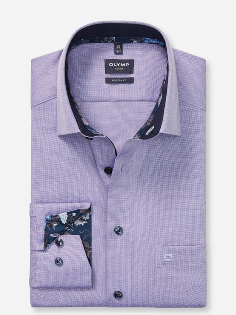 OLYMP LILAC Level 5 Body Fit Shirt