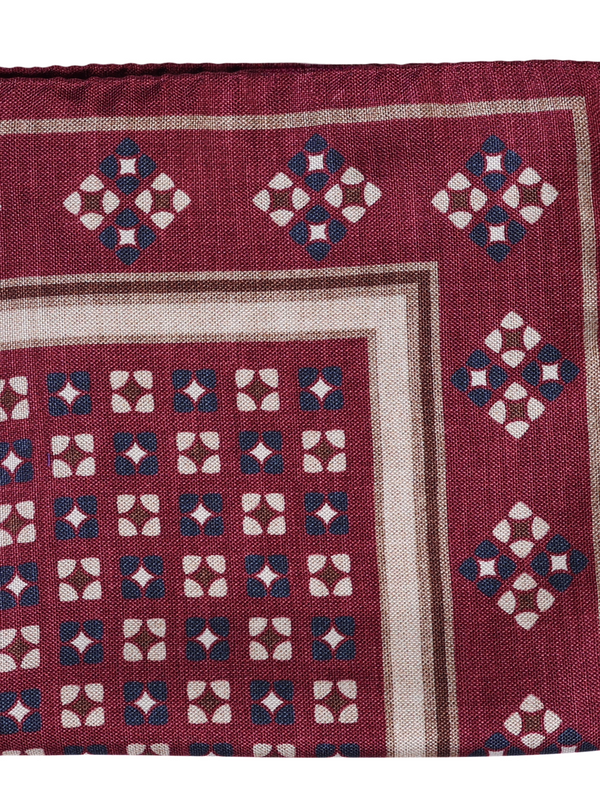 HOUSE OF AMANDA CHRISTENSEN WINE SILK POCKET SQUARE