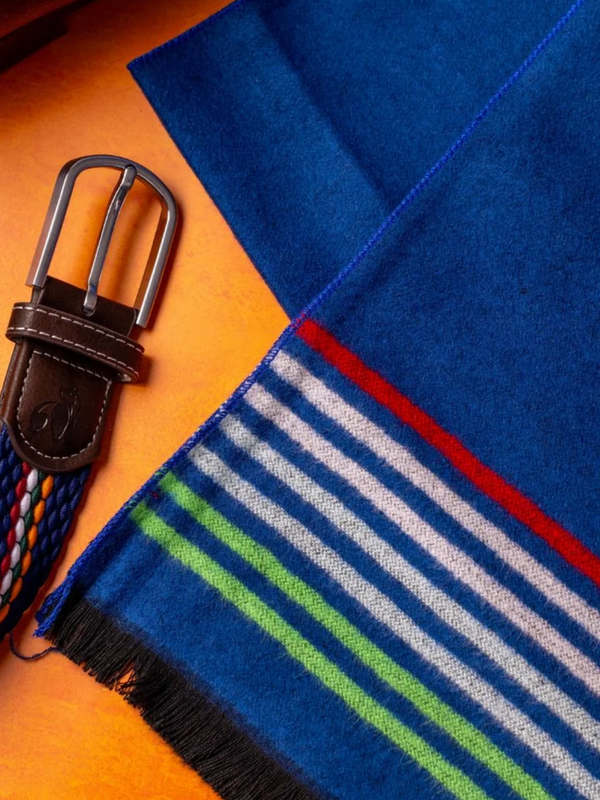 Swole Panda Navy Fine Stripe Scarf