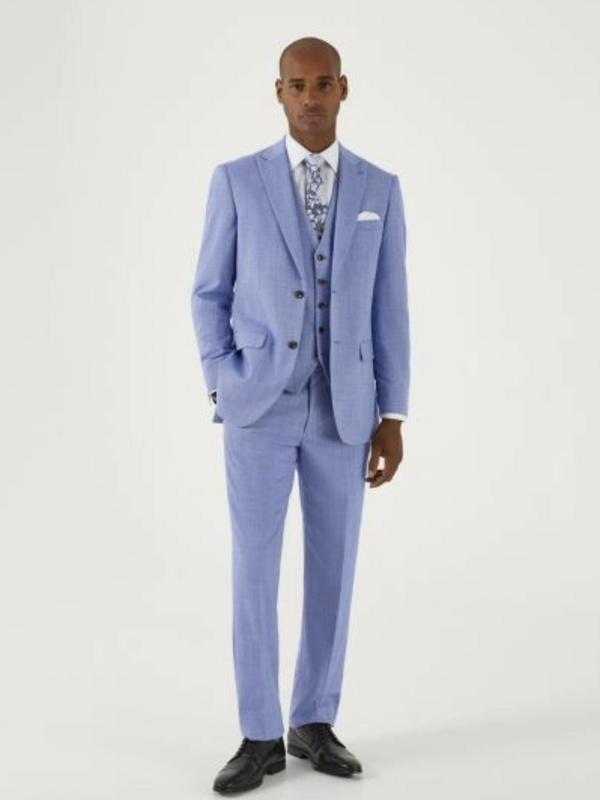 SKOPES tailored fit sky Blue SUIT TROUSer