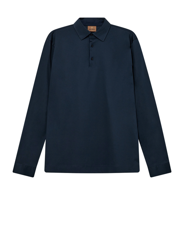 MOS MOSH NAVY LONG SLEEVE POLO