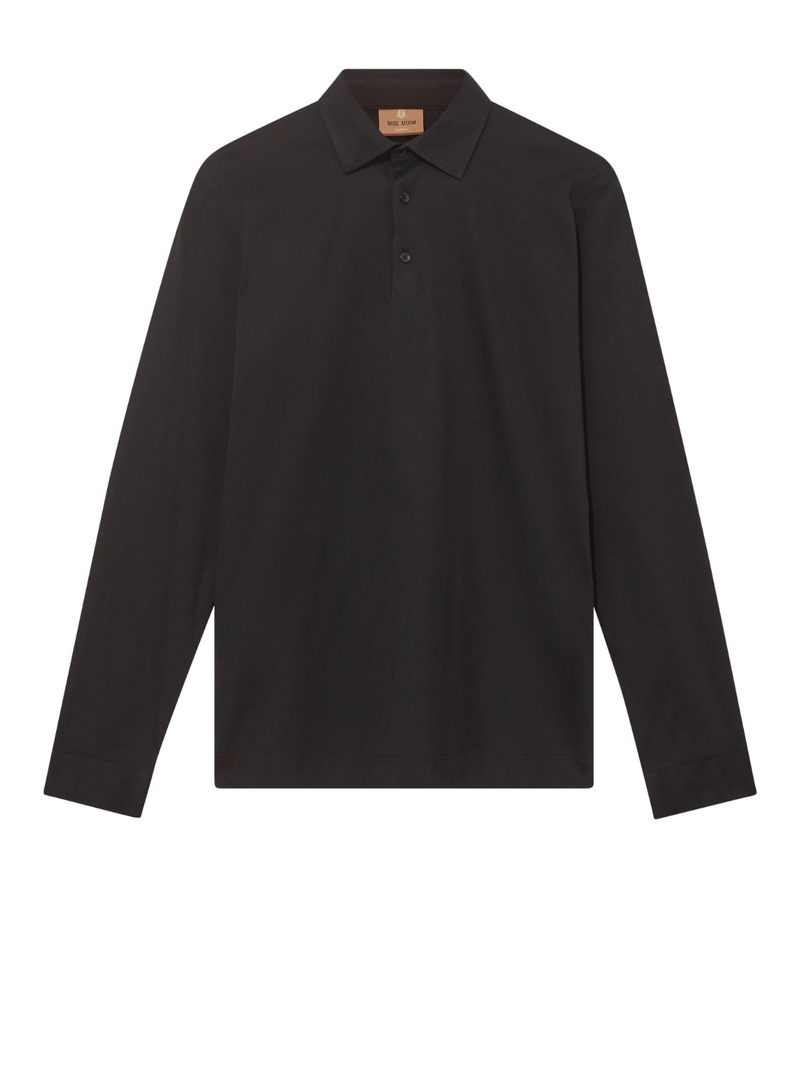 MOS MOSH BLACK LONG SLEEVE POLO