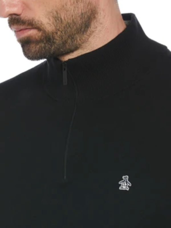 ORIGINAL PENGUIN TRUE BLACK 1/4 ZIP